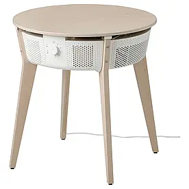 IKEA STARKVIND Стіл з очисником повітря, шпон дуба, білений / білий (804.619.45)