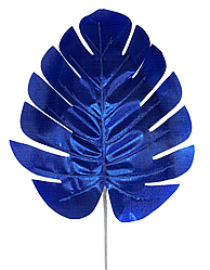 13 Штучний лист монстери синій 35 см