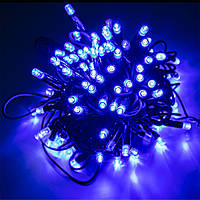 Уличная гирлянда на дом 10м Xmas LED 100L Синяя гирлянда на дерево, новогодняя гирлянда на фасад дома (SH)