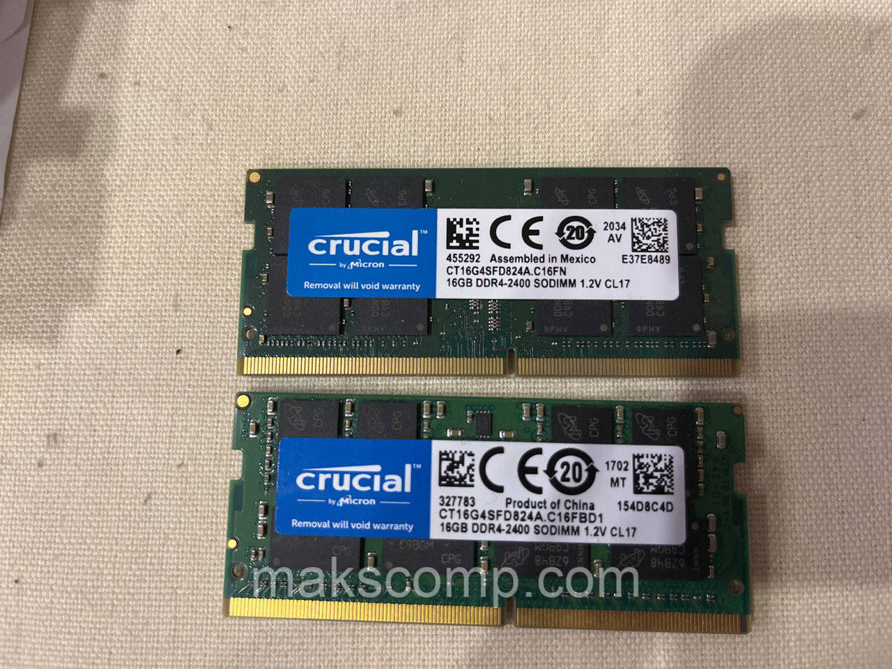 Пам'ять Crucial 16Gb DDR4-2400 So-Dimm