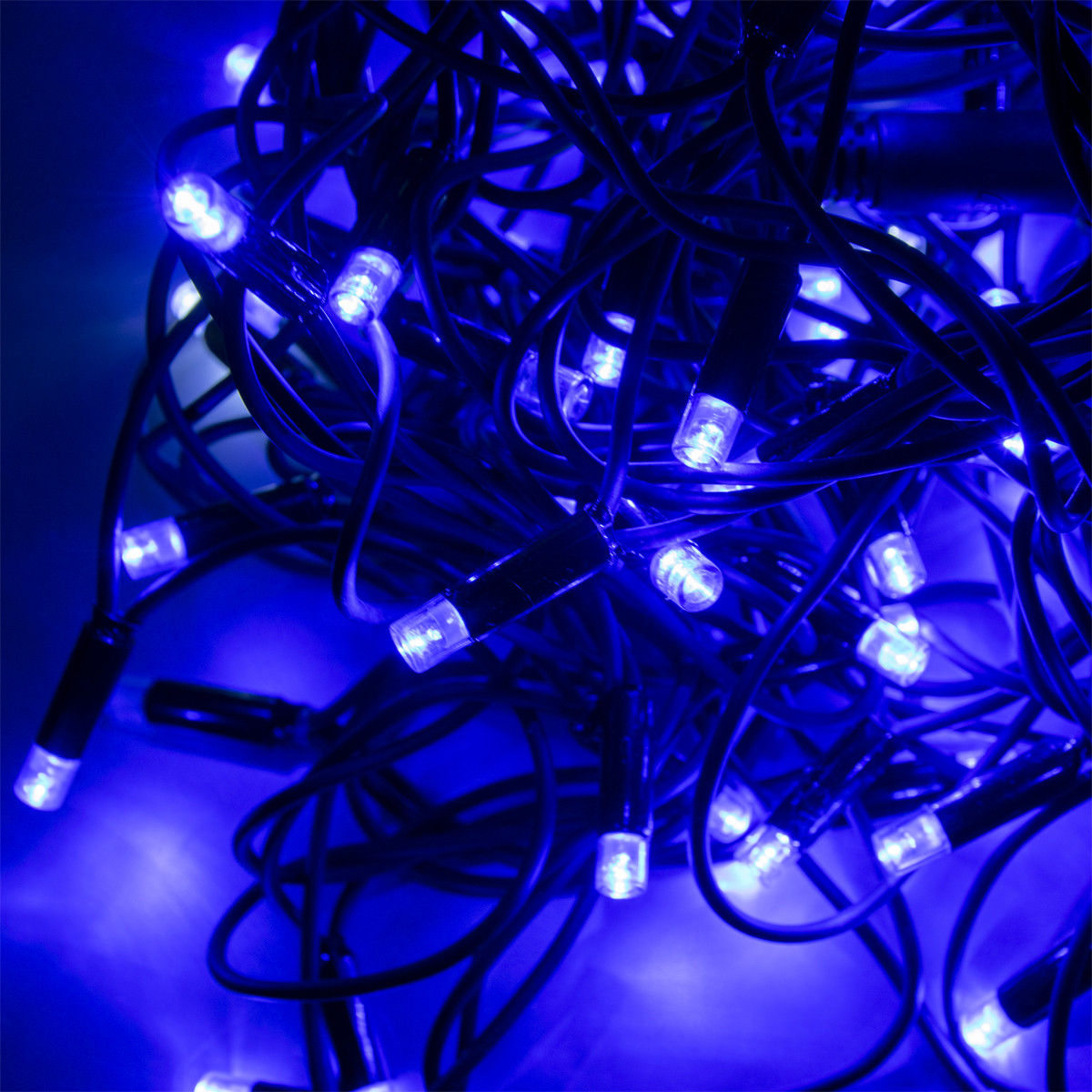 Уличная гирлянда на дом 10м Xmas LED 100L Синяя гирлянда на дерево, новогодняя гирлянда на фасад дома (GK) - фото 4 - id-p1529010619