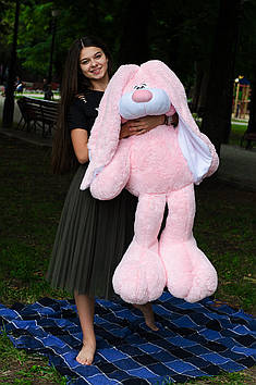 Великий плюшевий зайчик Тотті 120 см Рожевий
