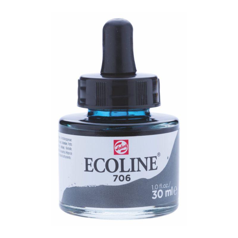 Фарба акварельна рідка Ecoline (706), сіра темна 30 мл Royal Talens, 11257061