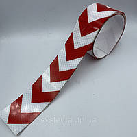 3M Світловідбивна стрічка для маркування 50 мм х 1,22 м, червоно-біла вузька стрілка