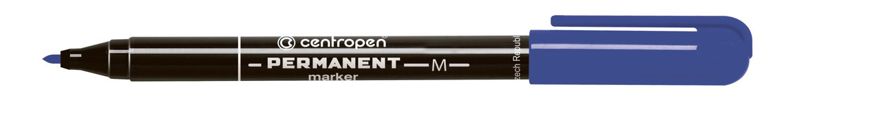 Маркер перманентний Centropen синій 1мм 2846/03, 01332