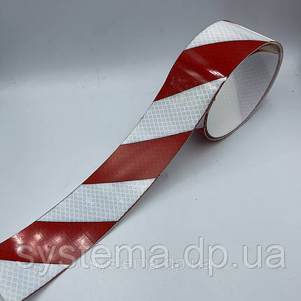 3M Світловідбивна стрічка для маркування 50 мм х 1,22 м, червоно-біла, фото 1