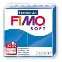 Полімерна глина Fimo Soft синій 57 грам Staedtler, 802037