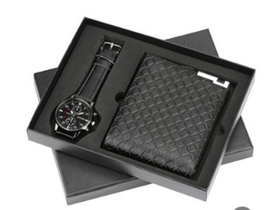 Мужской подарочный набор кошелек портмоне часы