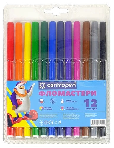 Фломастери 12 кольорів Centropen 7790-12, 540011