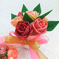 Шоколадный подарочный набор букет Цветы в чашке Подарок женщине девушке Фигурки из шоколада
