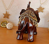 Статуетка слона з прикрасами хобот до верху 30см, фото 6