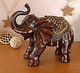 Статуетка слона з прикрасами, хобот до верху 30см, фото 7