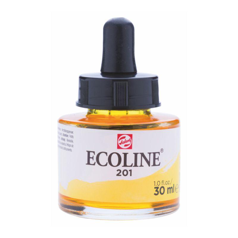 Фарба акварельна рідка Ecoline (201) жовта світла 30 мл Royal Talens, 11252011