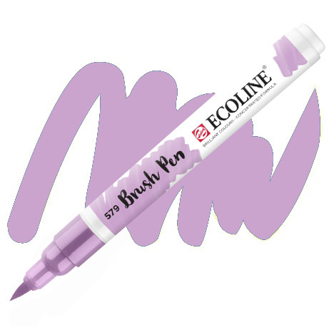 Маркер акварельний пензлик Royal Talens Ecoline Brushpen фіолетовий пастельний (579), 11505790