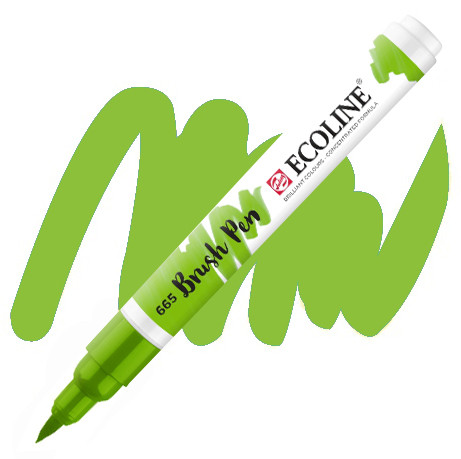 Маркер-кисть акварельна Royal Talens Ecoline Brushpen яскрава зелена (665), 11506650