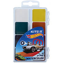 Фарби акварельні 8 кольорів Kite Hot Wheels HW21-065, 47805