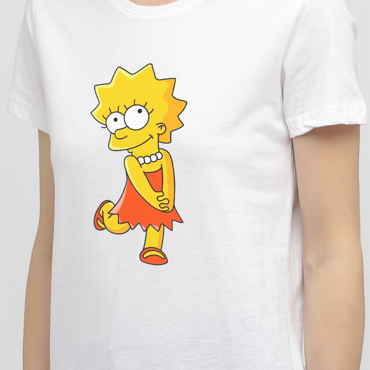 Жіноча футболка з принтом Simpsons від KLik print білого кольору, фото 1