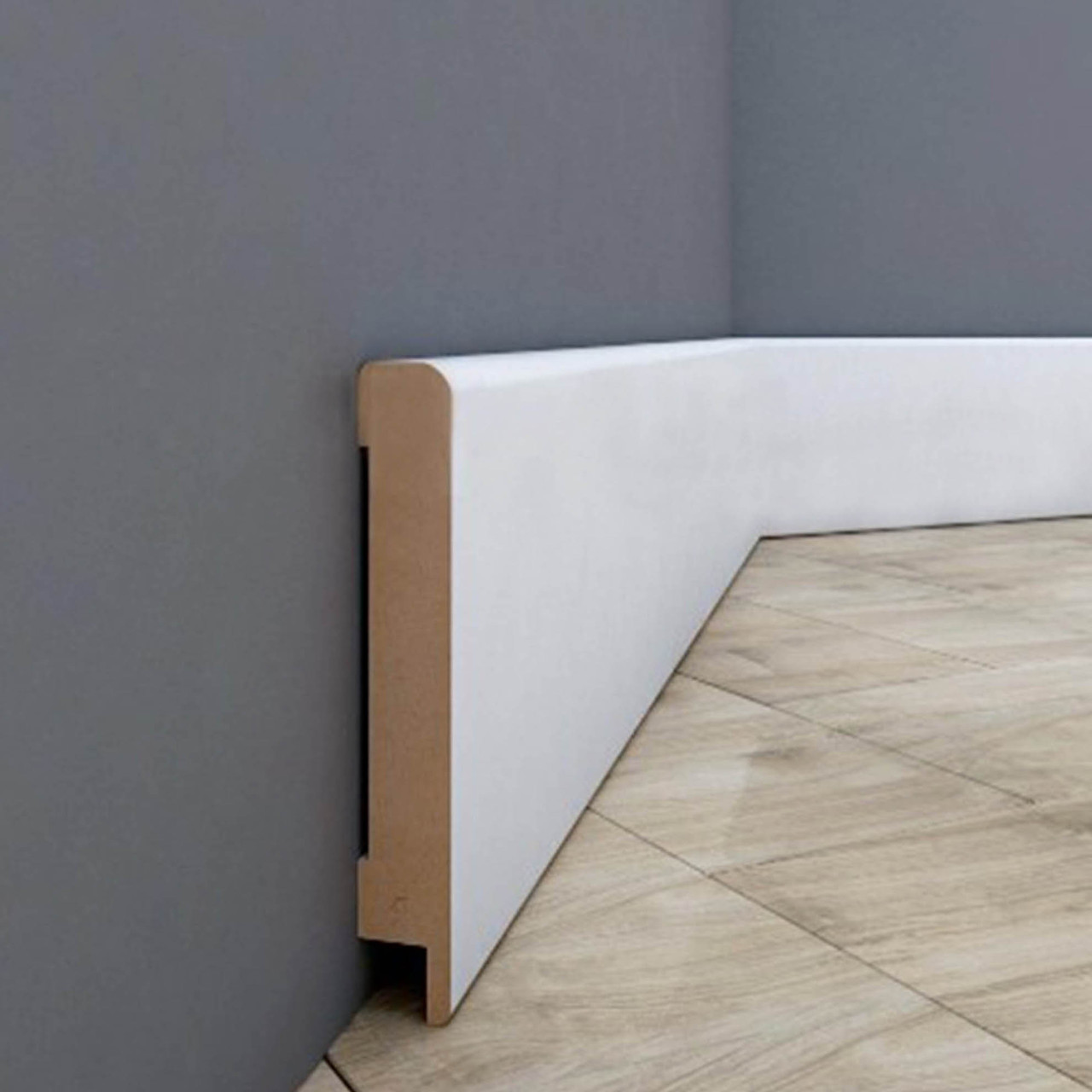 Плінтус мдф білий (99*16*2800мм), фото 1