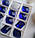 Стрази пришивні Космік (ламаний ромб) 13х17 мм Sapphire (синій), скло, фото 2
