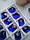 Стрази пришивні Космік (ламаний ромб) 13х17 мм Sapphire (синій), скло, фото 4