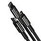 USB кабель 3в1 Micro USB/Lightning/Type-C BASEUS Combo Tungsten Gold One-for-three |1.5M, 3.5A|. Black, фото 2