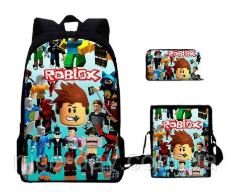 Набір рюкзак, сумка + косметичка пенал Роблокс Roblox герої, фото 1