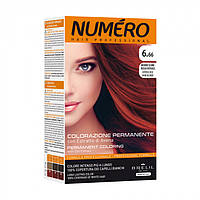 Стойкая перманентная краска для волос Brelil Numero Hair Professional с экстрактом овса 6.66 Intense Red Dark