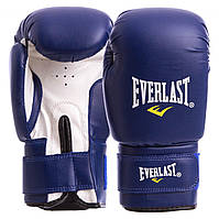 Рукавиці боксерські на липучці Everlast 8oz PVC синій BO-0330