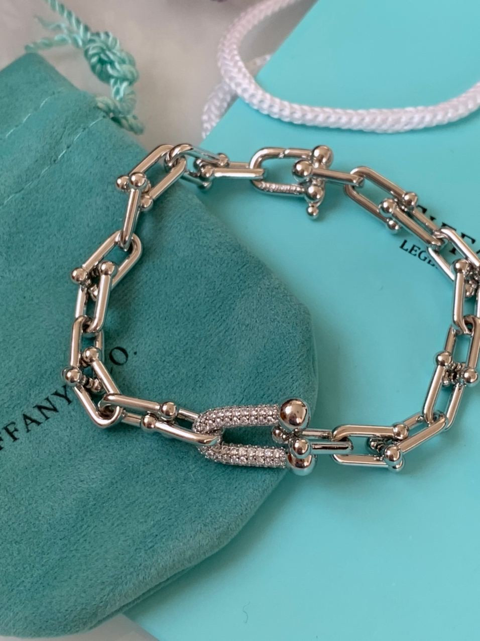 Браслет ланцюг Тіффані Tiffany посріблення ю мішечок тиффані