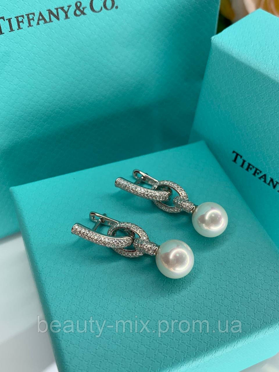 Tiffany сережки Тіффані, срібло 925 проби
