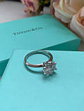 Tiffany кільце, срібло 925 з кубічним цирконієм / Тіффані срібне колечко, фото 3