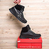 Зимові чоловічі чорні чоботи з хутром, фото 6