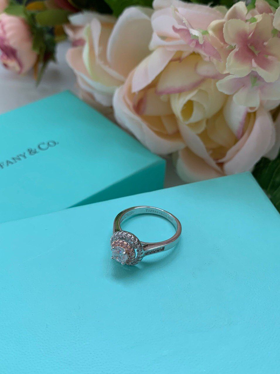 Tiffany Красиве кільце з одним каменем Тіффані, срібло 925 проби