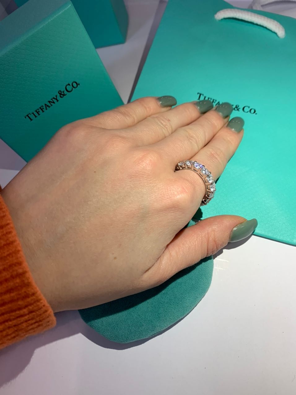 Кільце доріжку з цирконів Тіффані Tiffany, срібло 925 проби