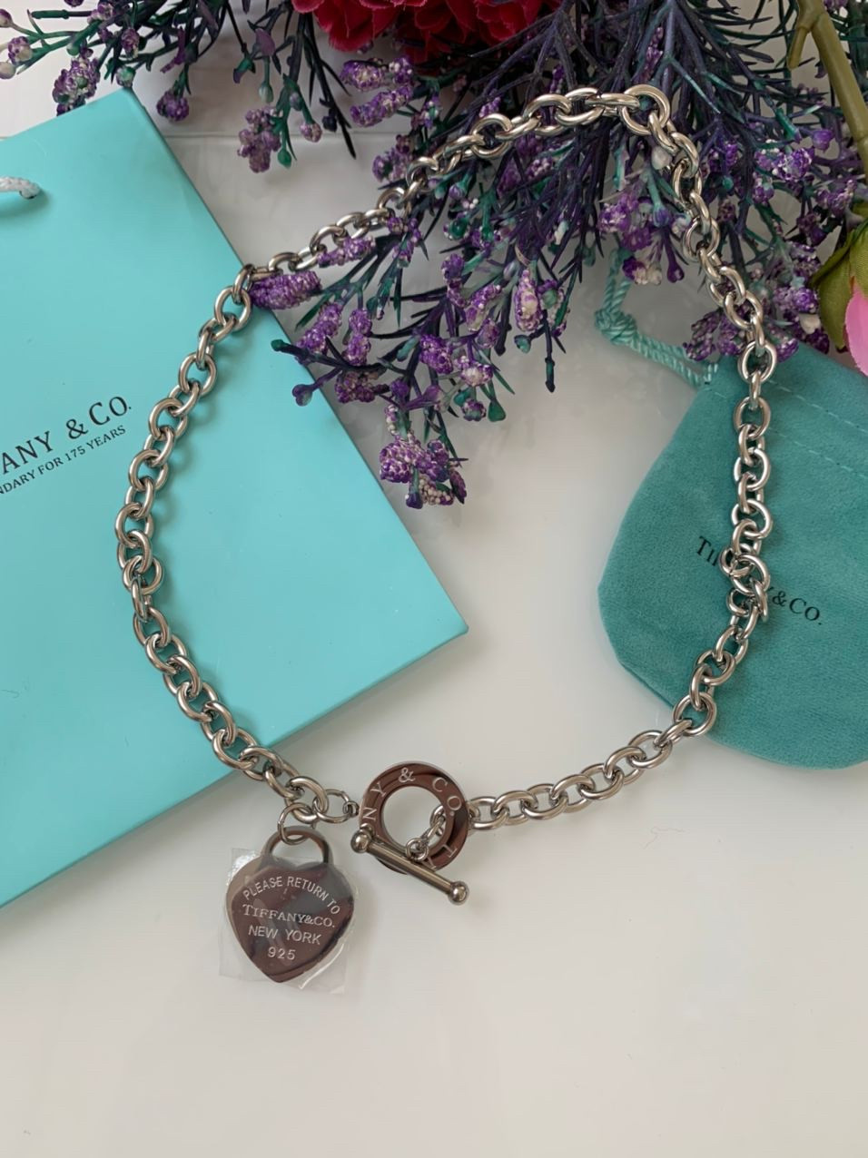 Серце підвіска ланцюг на шию Тіффані Tiffany/мішечок Тіффані