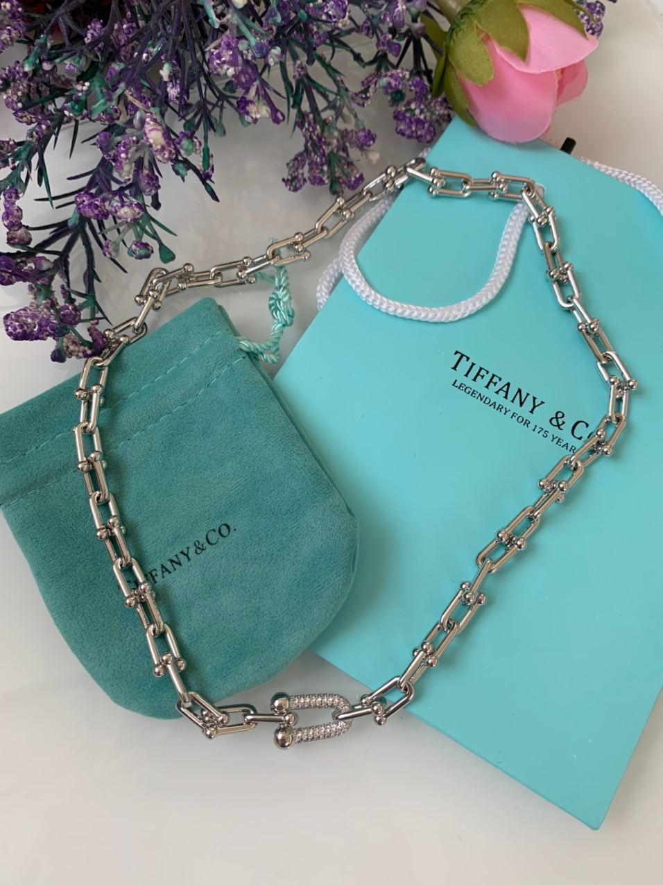 Tiffany Тіффані підвіска ланцюг на шию/упакована в мішечок Тіффані