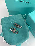 Брендові сріблясті сережки Тіффані Tiffany, батьківщинне покриття/упаковане в мішечок, фото 2