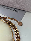 Діор кольє / Брендова підвіска рожеве золото / чокер ланцюжок, фото 2
