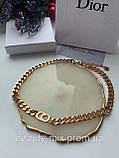 Діор кольє / Брендова підвіска рожеве золото / чокер ланцюжок, фото 3