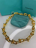 Тіффані брендова підвіска ланцюг на шию позолота/упакована в мішечок Тіффані, фото 2