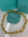 Тіффані брендова підвіска ланцюг на шию позолота/упакована в мішечок Тіффані, фото 4