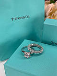 Tiffany подвійне кільце Тіффані, срібло 925 проби. Люкс-якість, фото 5