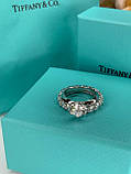 Tiffany подвійне кільце Тіффані, срібло 925 проби. Люкс-якість, фото 7