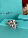 Tiffany кільце, срібло 925 з кубічним цирконієм / Тіффані срібне колечко, фото 2
