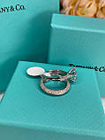 Tiffany кільце, срібло 925 з кубічним цирконієм / Тіффані срібне колечко, фото 3