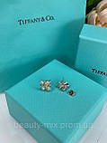 Tiffany сережки-цвяшки Тіффані, позолота та срібло 925 проби, фото 5