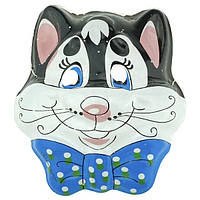 Маска карнавальна дитяча Котик із метеликом набір 12 шт.