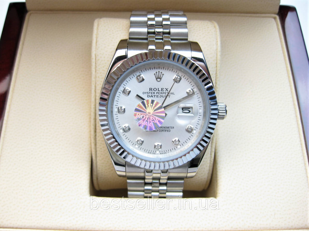 ROLEX DATEJUST DIMONDS 41MM JUBILEE BRACELET SILVER WHITE (ETA 2813). AAA