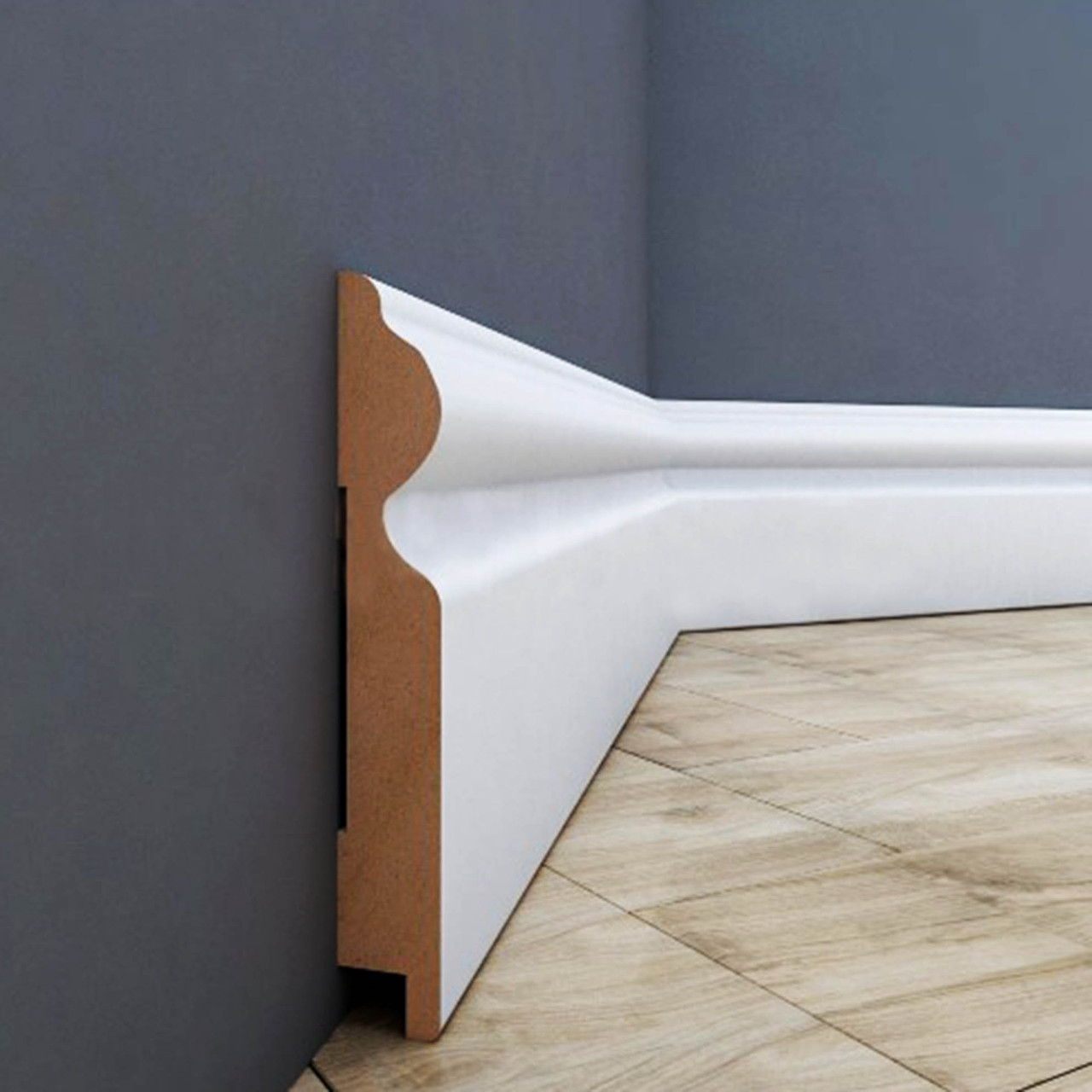 Плінтус мдф білий (110*16*2800мм)