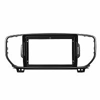 Переходная рамка 9" Lesko для Kia Sportage 4 2015-2018 9" (TK 0033) Black Киа спортейдж